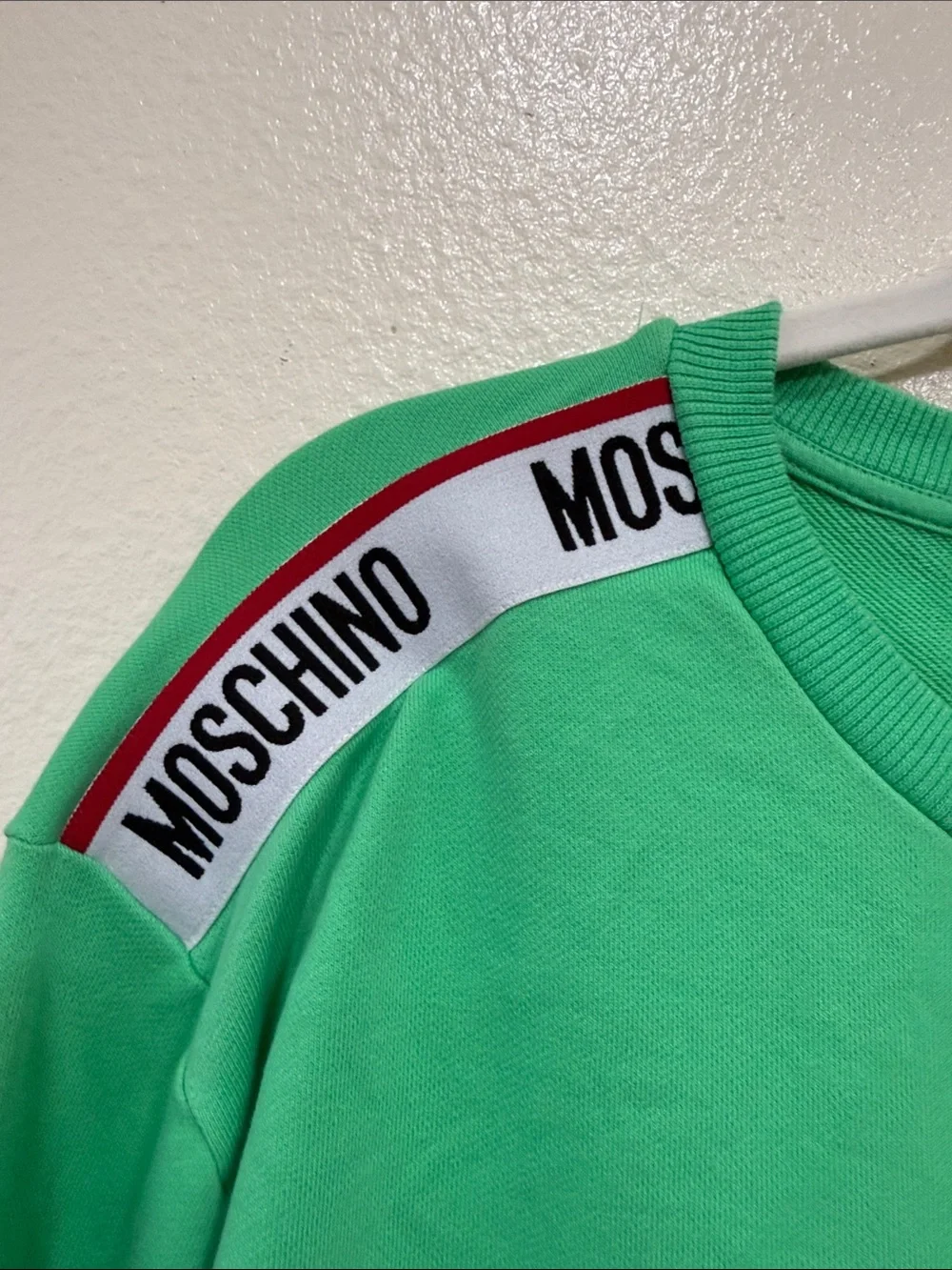 Moschino Underwear Men’s Green Crewneck Sweatshirt Size Large